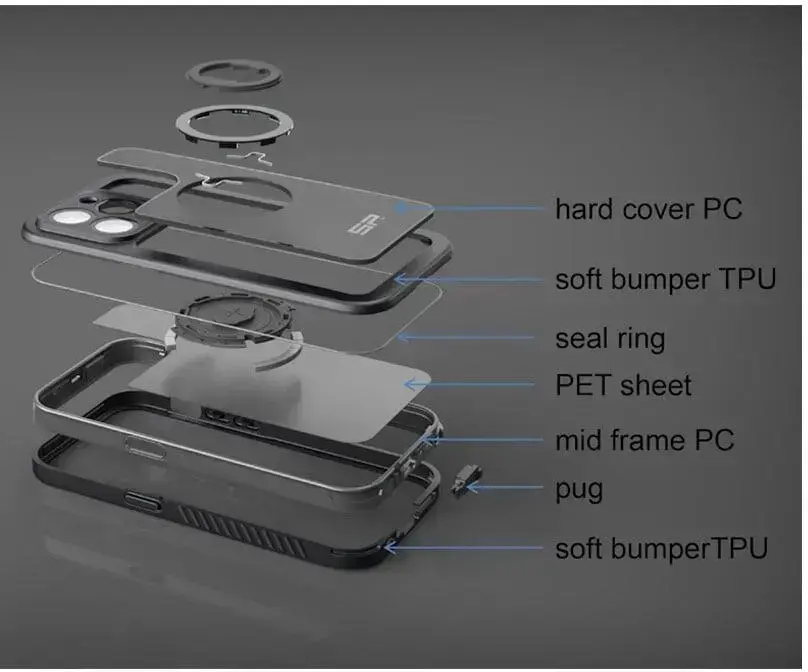 SP Connect Xtreme SPC+ Apple iPhone 17e / 16e Hoesje Full Protect MagSafe Zwart afbeelding 8
