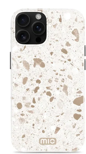 MIO MagSafe iPhone 16 Pro Max Hoesje Hard Shell Back Cover Soft Terrazzo afbeelding 1