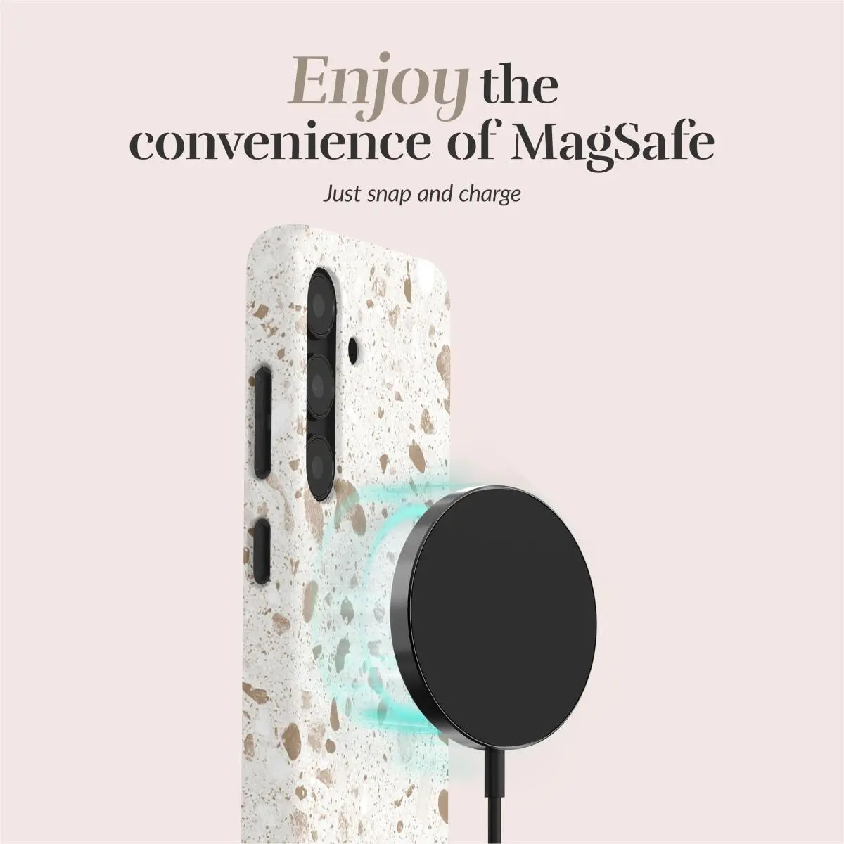 MIO MagSafe / Qi2 Samsung Galaxy S25 Plus Hoesje Back Cover Soft Terrazzo afbeelding 3