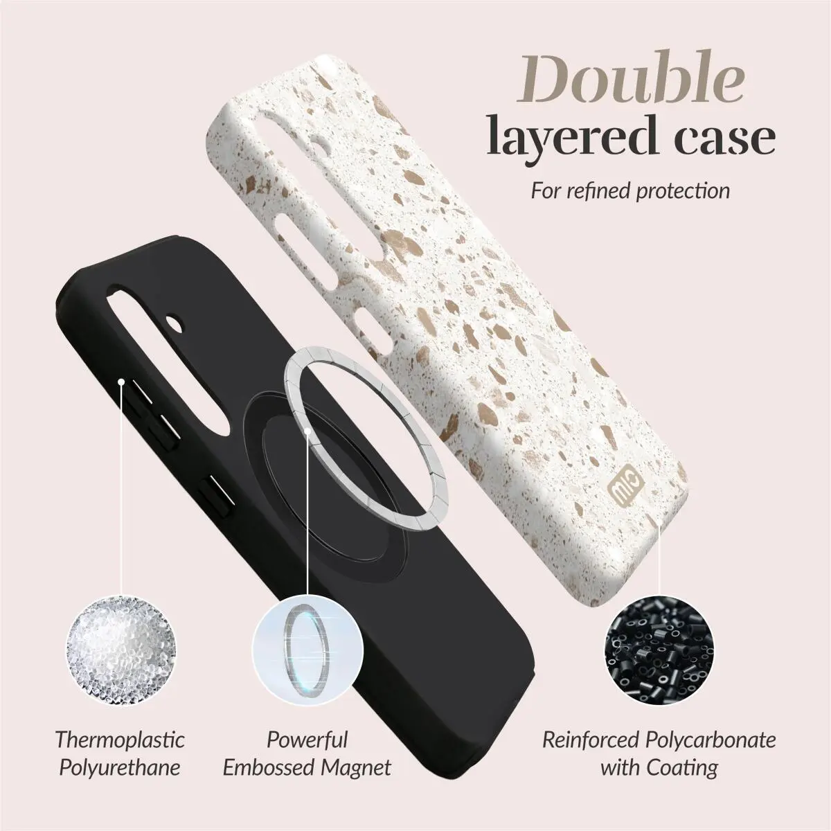MIO MagSafe / Qi2 Samsung Galaxy S25 Plus Hoesje Back Cover Soft Terrazzo afbeelding 6