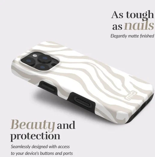 MIO MagSafe iPhone SE (22/20)/8/7 Hoesje Hard Shell Back Cover Sandy Zebra afbeelding 3