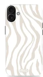 MIO MagSafe Apple iPhone 16 Hoesje Hard Shell Back Cover Sandy Zebra afbeelding