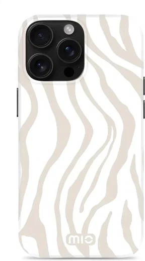 MIO MagSafe Apple iPhone 16 Pro Hoesje Hard Shell Back Cover Sandy Zebra afbeelding 1