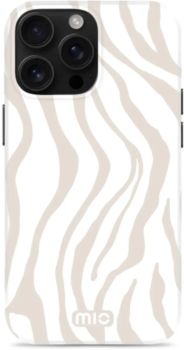 MIO MagSafe Apple iPhone 16 Pro Hoesje Hard Shell Back Cover Sandy Zebra afbeelding 6
