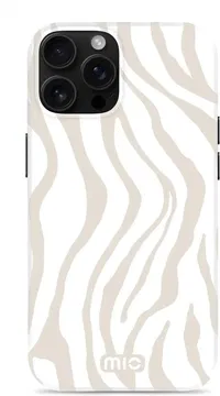 MIO MagSafe iPhone 16 Pro Max Hoesje Hard Shell Back Cover Sandy Zebra