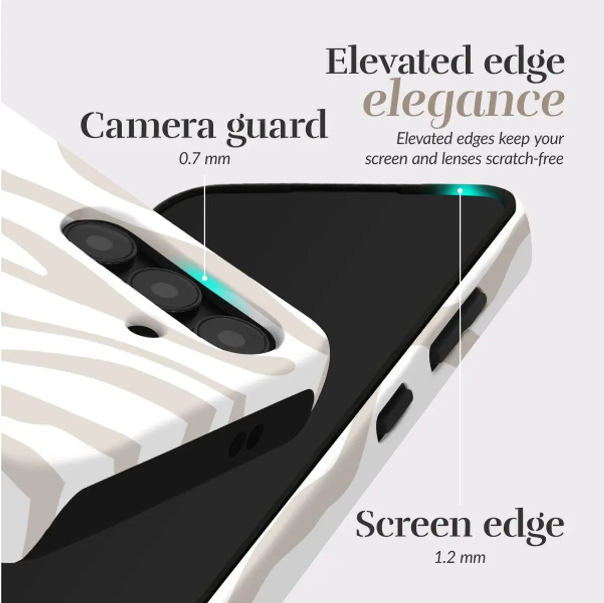 MIO MagSafe Samsung Galaxy A55 Hoesje Hard Shell Back Cover Sandy Zebra afbeelding 2