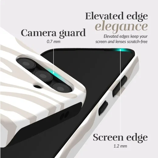 MIO MagSafe Samsung Galaxy A55 Hoesje Hard Shell Back Cover Sandy Zebra afbeelding 2
