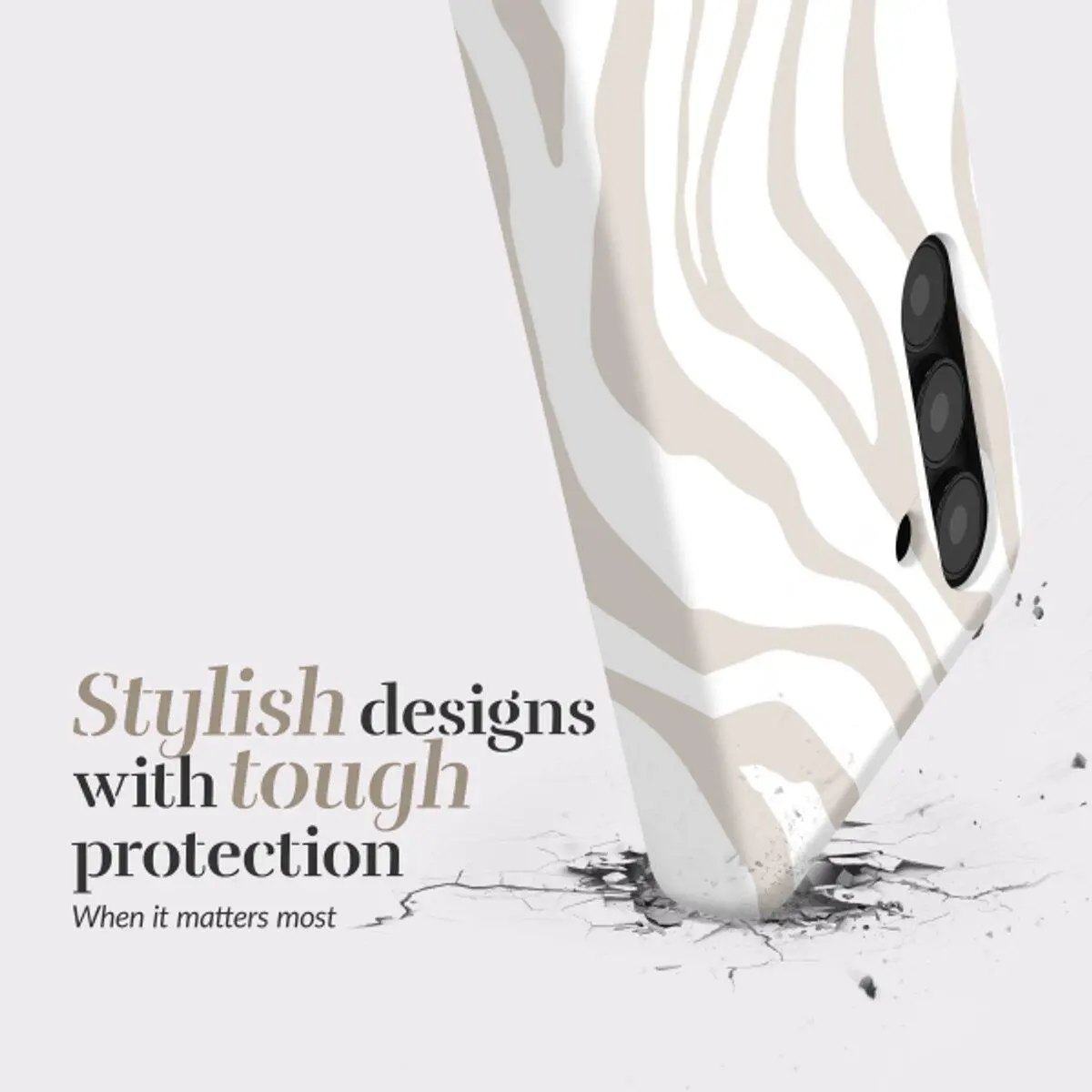 MIO MagSafe Samsung Galaxy A55 Hoesje Hard Shell Back Cover Sandy Zebra afbeelding 3