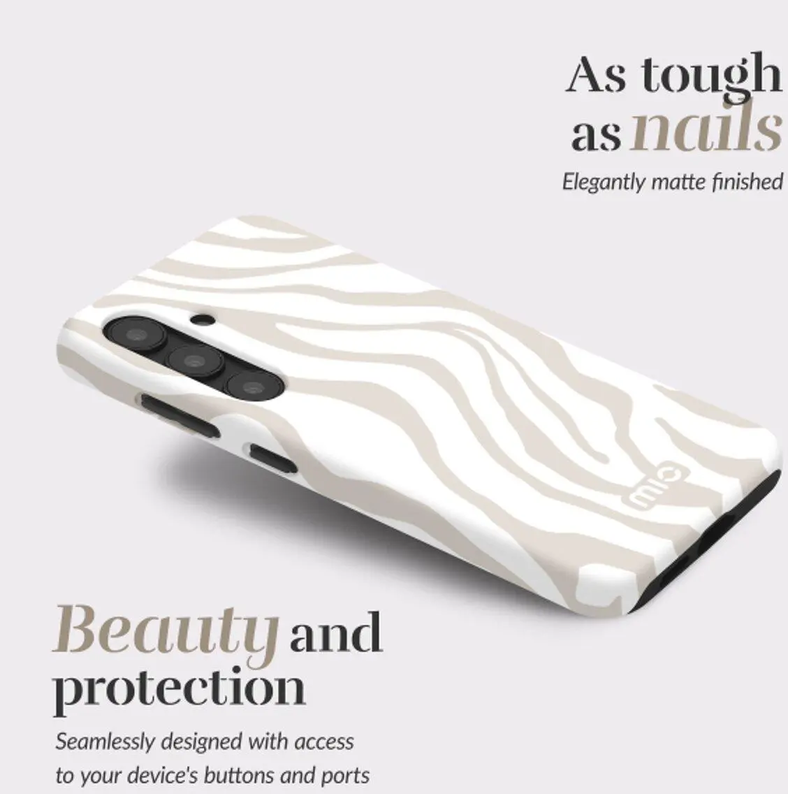 MIO MagSafe Samsung Galaxy A55 Hoesje Hard Shell Back Cover Sandy Zebra afbeelding 4