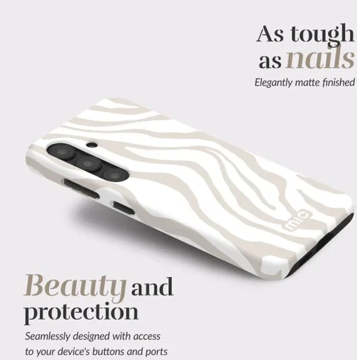 MIO MagSafe Samsung Galaxy A55 Hoesje Hard Shell Back Cover Sandy Zebra afbeelding 4