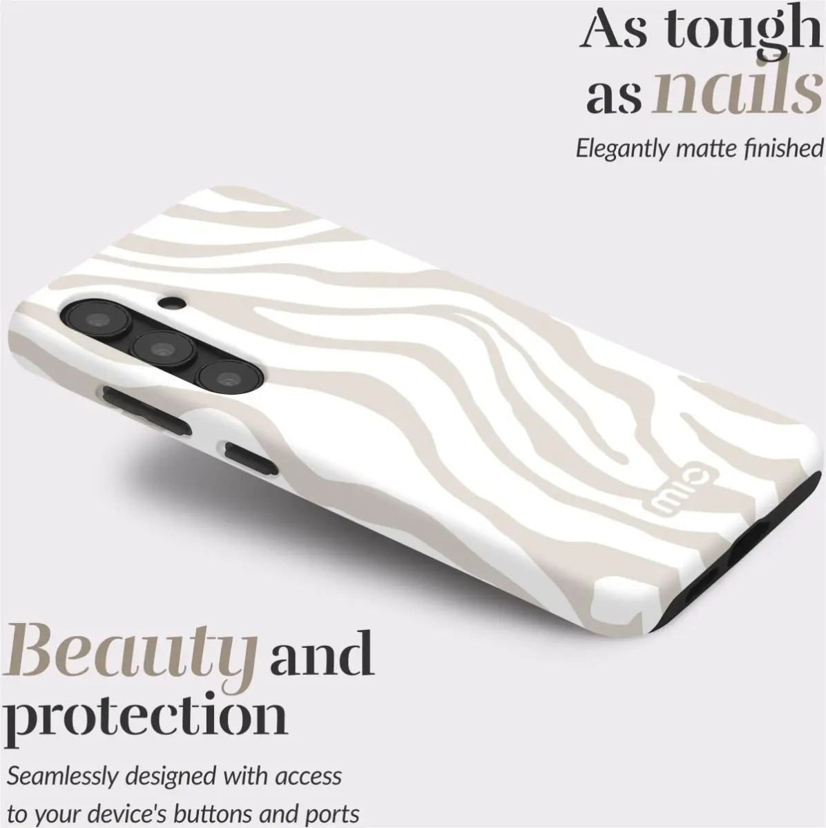 MIO MagSafe / Qi2 Samsung Galaxy S25 Plus Hoesje Back Cover Sandy Zebra afbeelding 2