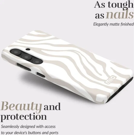 MIO MagSafe / Qi2 Samsung Galaxy S25 Plus Hoesje Back Cover Sandy Zebra afbeelding 2