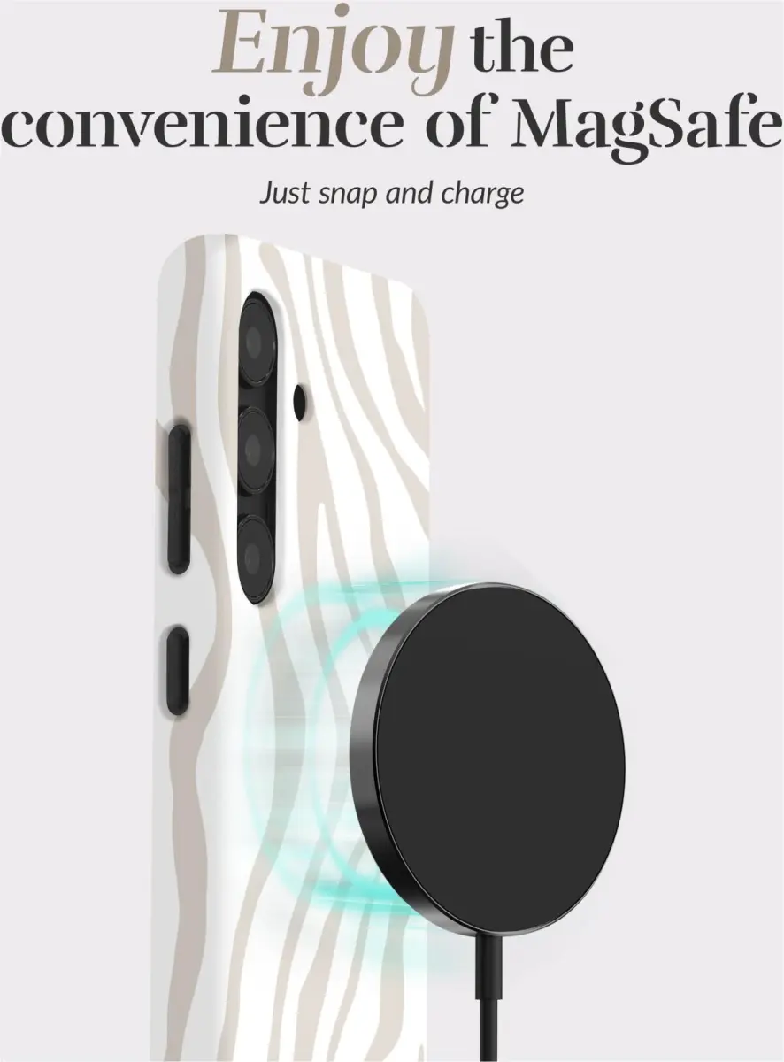 MIO MagSafe / Qi2 Samsung Galaxy S25 Plus Hoesje Back Cover Sandy Zebra afbeelding 3