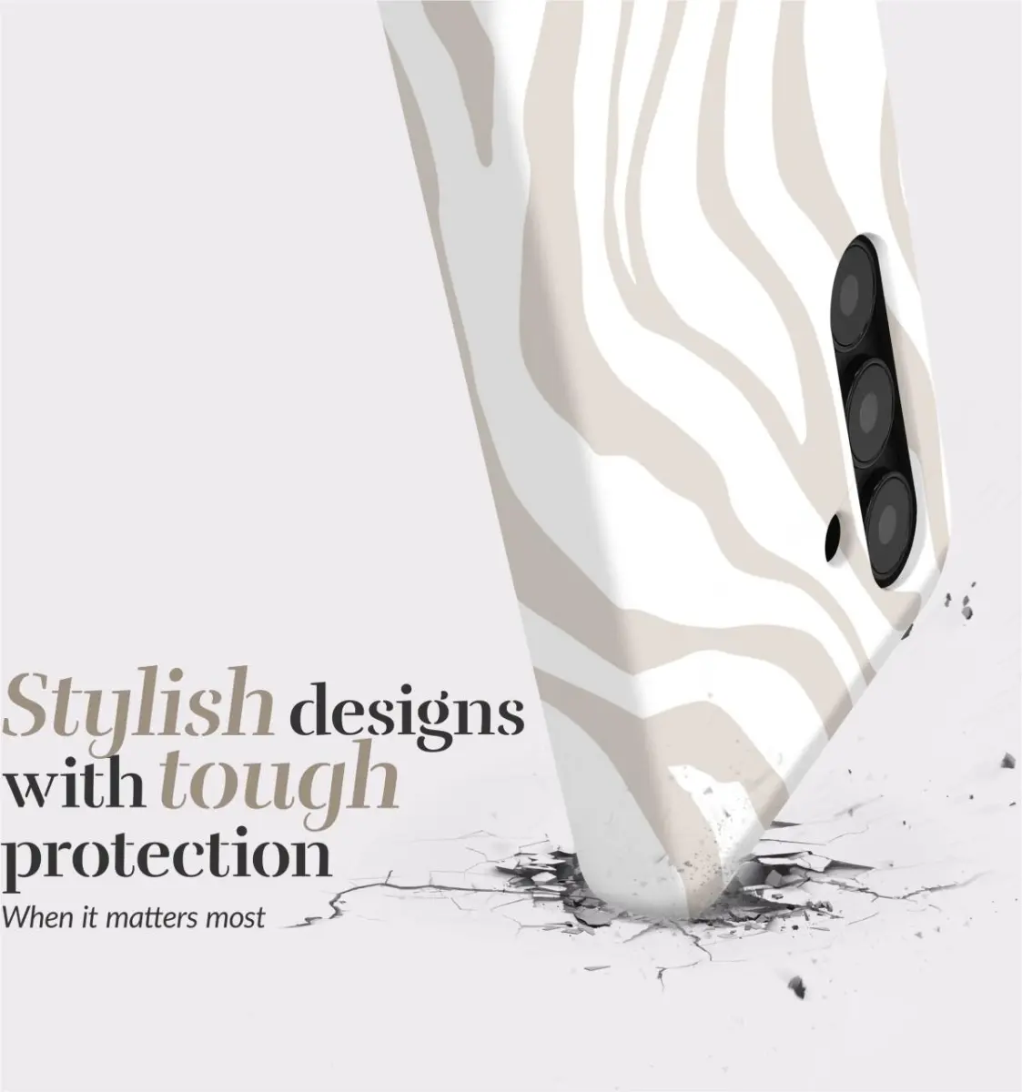 MIO MagSafe / Qi2 Samsung Galaxy S25 Plus Hoesje Back Cover Sandy Zebra afbeelding 4