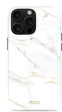MIO MagSafe Apple iPhone 16 Pro Hoesje Hard Shell Back Cover White Marble