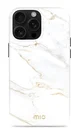 MIO MagSafe Apple iPhone 16 Pro Hoesje Hard Shell Back Cover White Marble