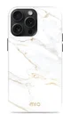 MIO MagSafe Apple iPhone 15 Pro Hoesje Hard Shell Back Cover White Marble