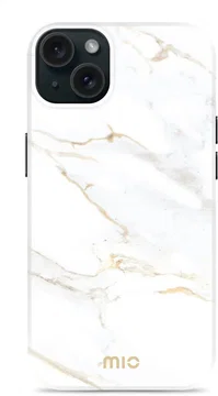 MIO MagSafe Apple iPhone 15 / 14 / 13 Hoesje Back Cover White Marble