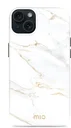 MIO MagSafe Apple iPhone 15 / 14 / 13 Hoesje Back Cover White Marble