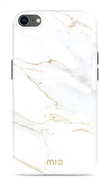 MIO MagSafe iPhone SE (22/20)/8/7 Hoesje Hard Shell Back Cover White Marble