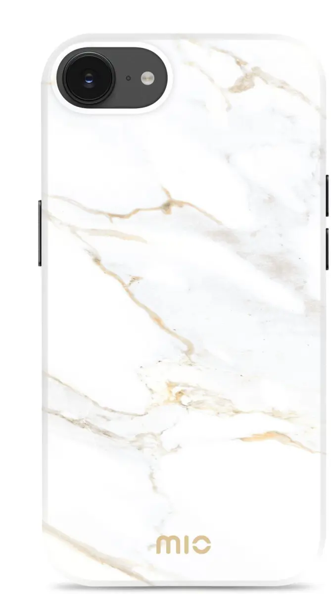 MIO MagSafe iPhone 17e / 16e Hoesje Hard Shell Back Cover White Marble afbeelding 1