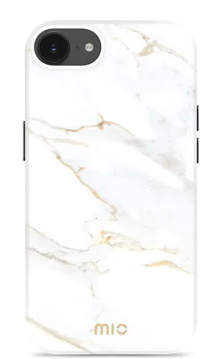 MIO MagSafe iPhone 17e / 16e Hoesje Hard Shell Back Cover White Marble afbeelding 1