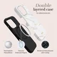MIO MagSafe iPhone 17e / 16e Hoesje Hard Shell Back Cover White Marble afbeelding 6