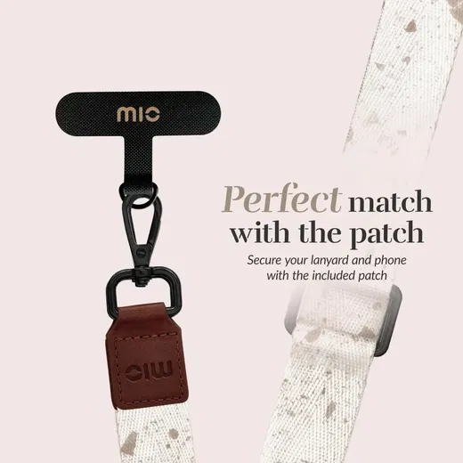 MIO Lanyard Universeel Nylon Telefoonkoord / Telefoonketting Soft Terrazzo afbeelding 2