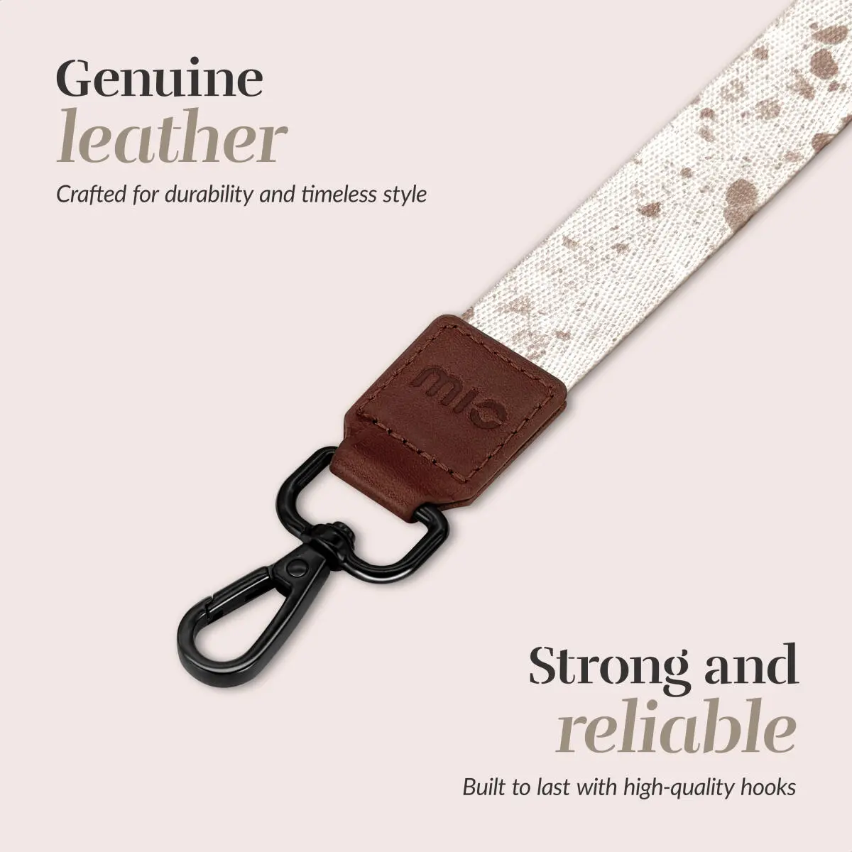 MIO Lanyard Universeel Nylon Telefoonkoord / Telefoonketting Soft Terrazzo afbeelding 5
