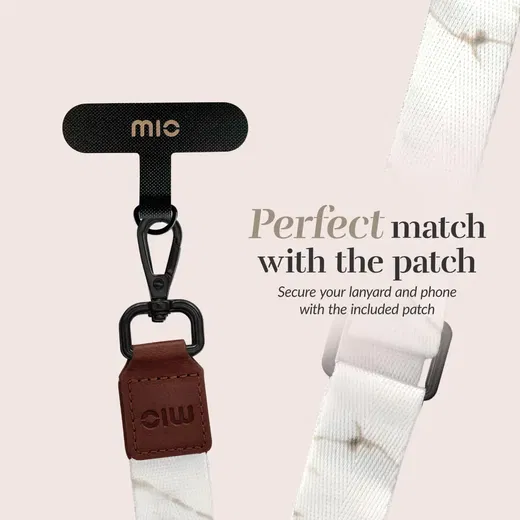 MIO Lanyard Universeel Nylon Telefoonkoord / Telefoonketting White Marble afbeelding 2