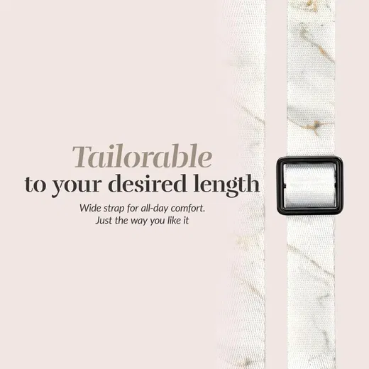 MIO Lanyard Universeel Nylon Telefoonkoord / Telefoonketting White Marble afbeelding 4