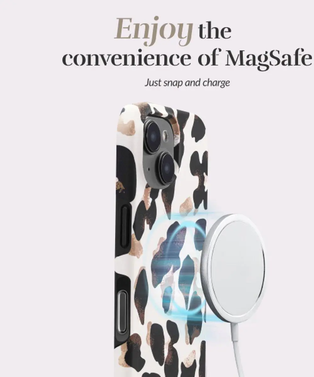MIO MagSafe iPhone 17e / 16e Hoesje Hard Shell Back Cover Leopard afbeelding 3