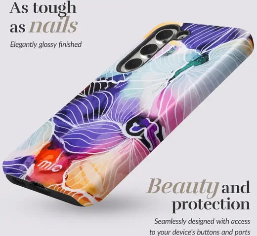 MIO MagSafe Samsung Galaxy S25 Edge Hoesje Back Cover Flowers afbeelding 2