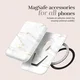 MIO Card Holder Universele MagSafe Kaarthouder / Pasjeshouder White Marble afbeelding 4