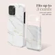 MIO Card Holder Universele MagSafe Kaarthouder / Pasjeshouder White Marble afbeelding 5