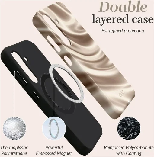 MIO MagSafe / Qi2 Samsung Galaxy S25 Ultra Hoesje Back Cover Silky Dreams afbeelding 6