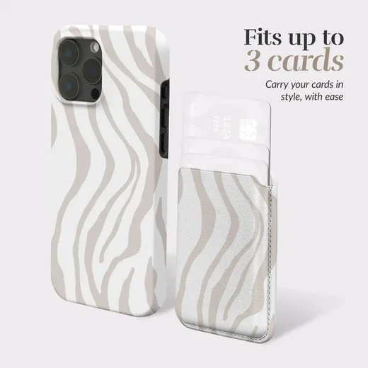 MIO Card Holder Universele MagSafe Kaarthouder / Pasjeshouder Sandy Zebra afbeelding 5