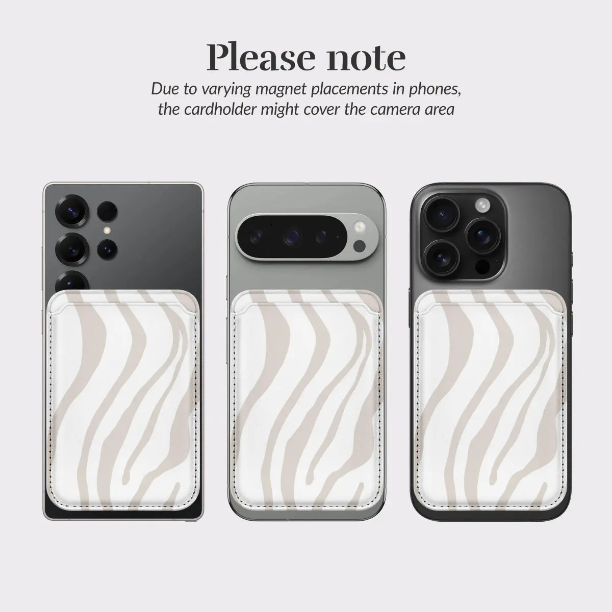 MIO Card Holder Universele MagSafe Kaarthouder / Pasjeshouder Sandy Zebra afbeelding 7