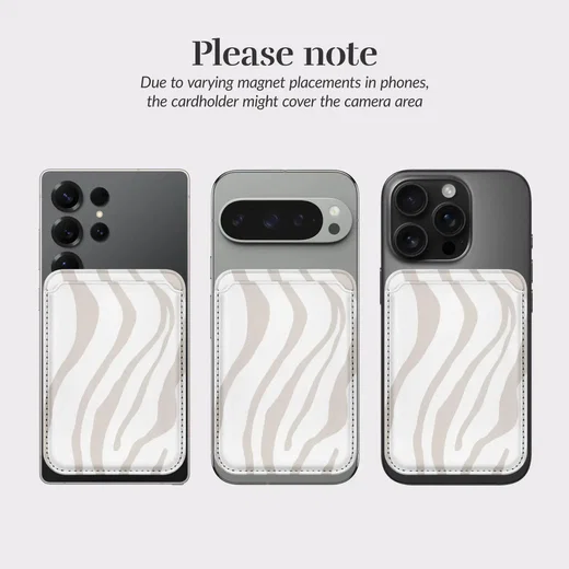 MIO Card Holder Universele MagSafe Kaarthouder / Pasjeshouder Sandy Zebra afbeelding 7
