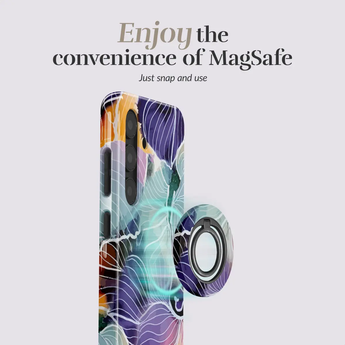 MIO Ring Holder Universele MagSafe Ring Houder / Vinger Houder Flowers afbeelding 2