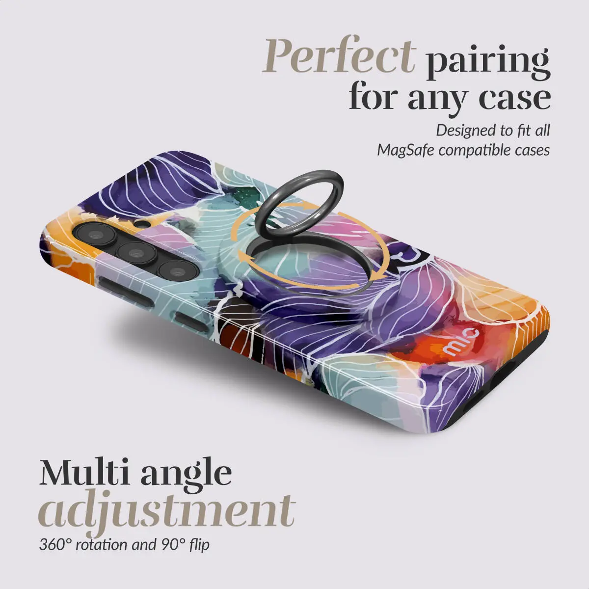MIO Ring Holder Universele MagSafe Ring Houder / Vinger Houder Flowers afbeelding 3