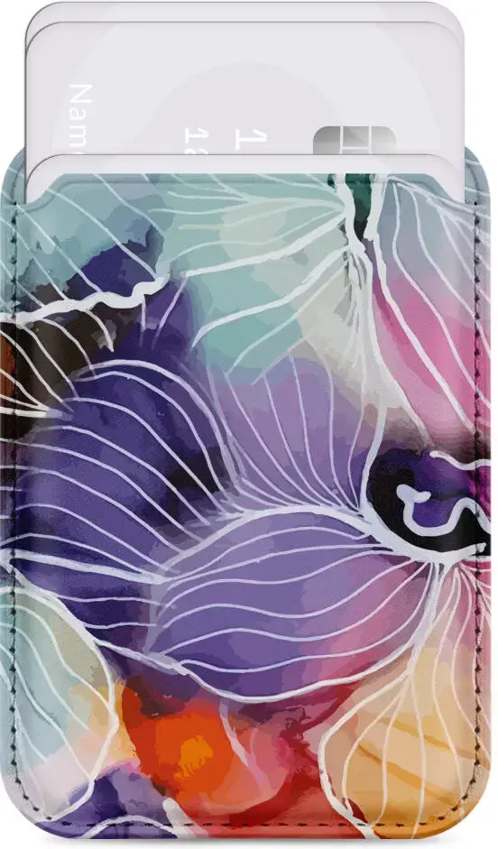 MIO Card Holder Universele MagSafe Kaarthouder / Pasjeshouder Flowers afbeelding 1