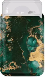 MIO Card Holder Universele MagSafe Kaarthouder / Pasjeshouder Green Marble afbeelding