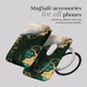 MIO Card Holder Universele MagSafe Kaarthouder / Pasjeshouder Green Marble afbeelding 4