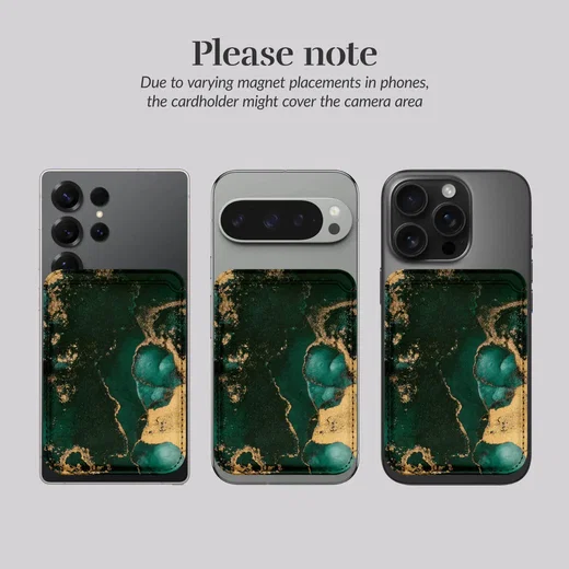 MIO Card Holder Universele MagSafe Kaarthouder / Pasjeshouder Green Marble afbeelding 7