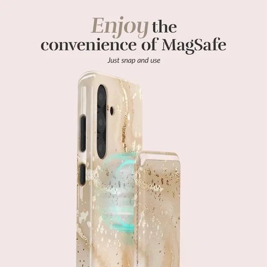 MIO Card Holder Universele MagSafe Kaarthouder / Pasjeshouder Gold Marble afbeelding 2