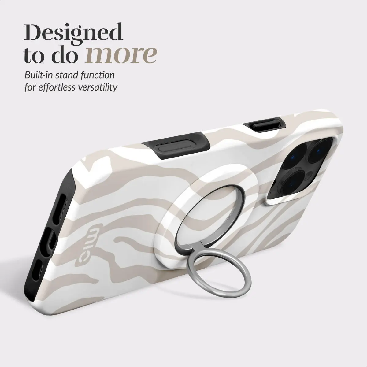 MIO Ring Holder Universele MagSafe Ring Houder / Vinger Houder Sandy Zebra afbeelding 4