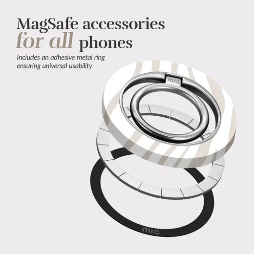 MIO Ring Holder Universele MagSafe Ring Houder / Vinger Houder Sandy Zebra afbeelding 5