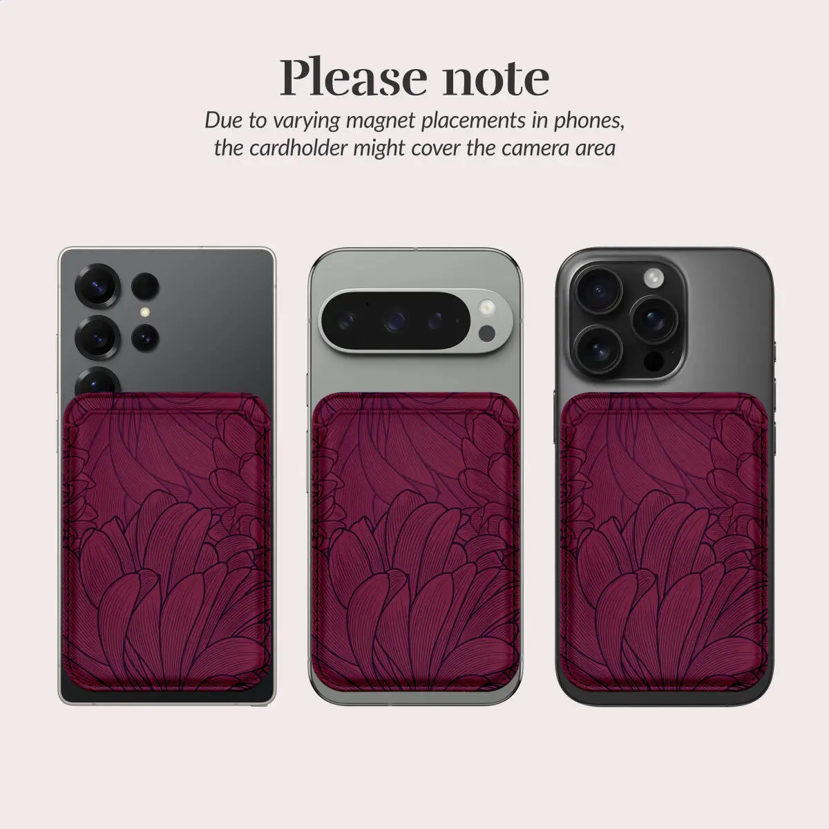 MIO Card Holder Universele MagSafe Kaarthouder / Pasjeshouder Berry Blooms afbeelding 7