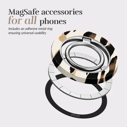 MIO Ring Holder Universele MagSafe Ring Houder / Vinger Houder Leopard afbeelding 5